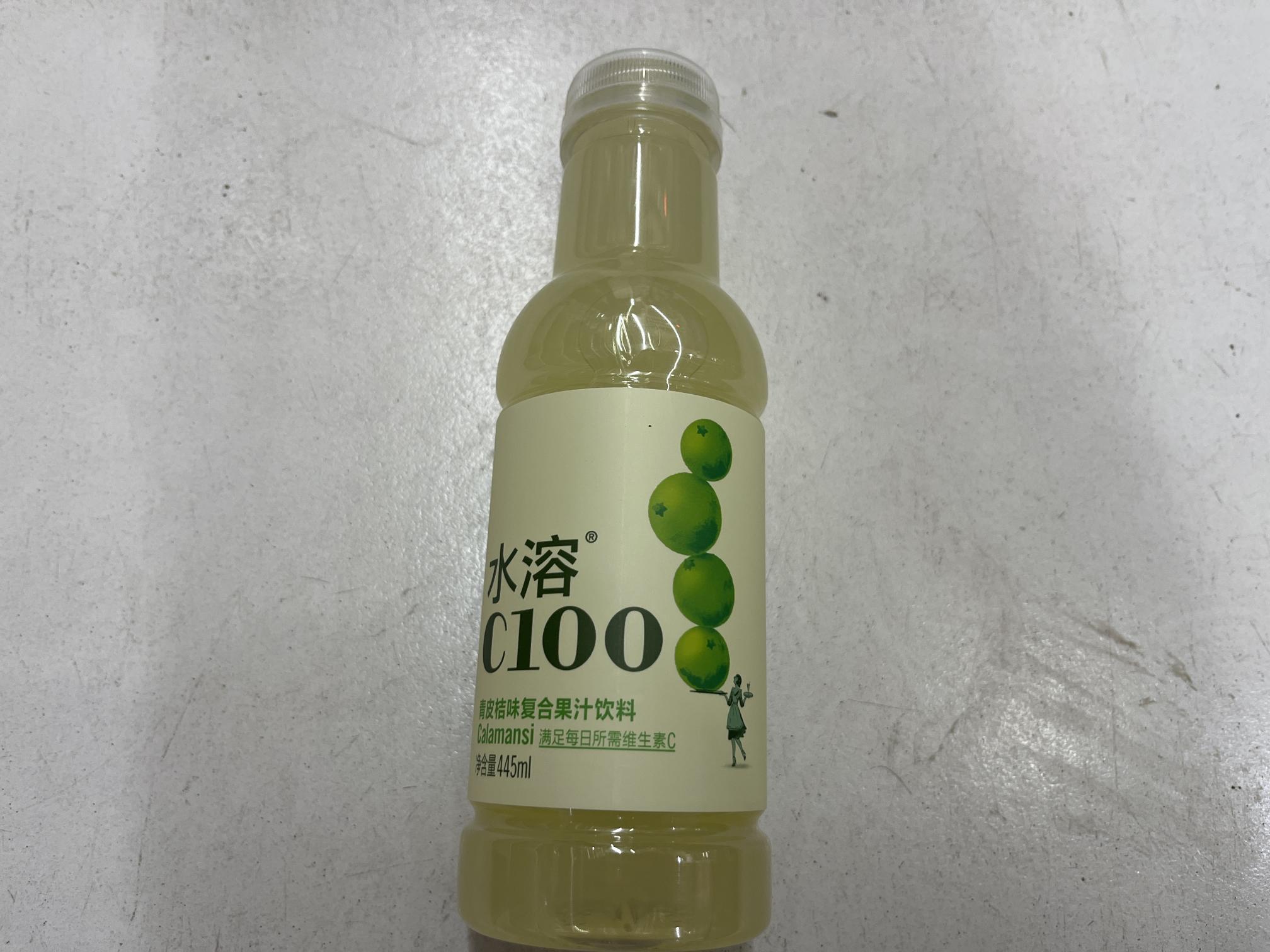 水溶C100 445 ml/瓶（青皮桔味）
